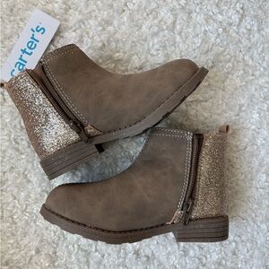 NWT Carter's Glittery Brown Kids Boots